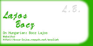 lajos bocz business card